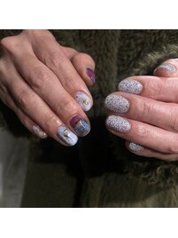 ちぐはぐネイル　ニュアンス