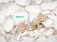 フランセス(Frances)/丸フレンチ×シェルネイル