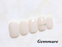 ジェンマーレ 二子玉川店/ベージュリングアートネイル