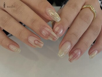 アイネイルズ 吉祥寺店(I nails)/ピンク大人チェックネイル