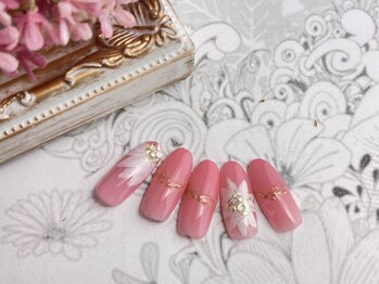 ネイルサロン&スクール ジーナ(GINA)/春色フラワーネイル