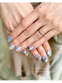 シームリーネイル(Seemly Nail)/定額アート◆フラワーフレンチ