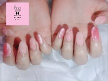 フラッフィーラビットネイル(fluffy rabbit nail)/バレエコア リボン ピンク