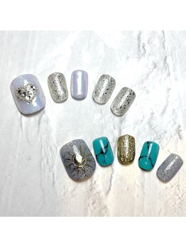 タネモト(Tanemoto)/8月定額フットネイル¥10400