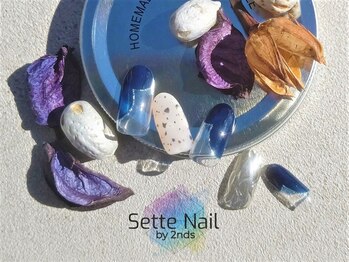 セッテネイル(Sette Nail)/ネイビーハートフレンチ