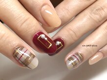 アンプティプリュス(un petit plus)/秋ネイル/チェック柄