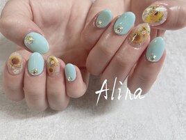 向日葵ネイル