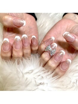 白べぇーっ 本店 湊町店/ラメグラフレンチ