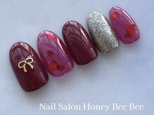 ハニービービー(Honey Bee Bee)/リボンシースルーネイル
