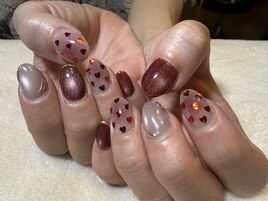バレンタインネイル
