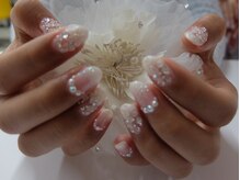 ネイルサロンミキ 横浜(MIKI)/ブライダル手描きフラワー3D花