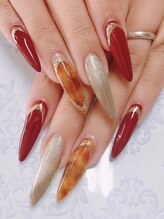 セレンディピティ(Serendipity)/べっ甲×ミラーネイル