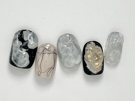 色鉛筆もやもやネイル