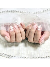 立体☆雪だるまネイル