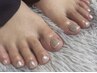 【ネイル】フット　ちゅるんオーロラワンカラー