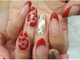 ミラーネイル&ハートネイル