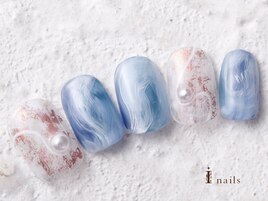 ブルーニュアンスネイル8000円