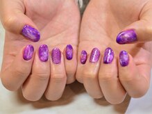 ネイルサロン プルミエール(Premiere)/パープルマーブル大理石