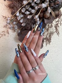 サマーネイル×ロングスカルプ