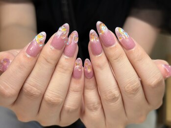 ウサギネイル 新大久保店(usagi nail)/ピンクネイル