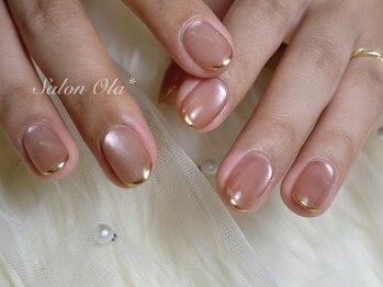 サロンオラ(Salon Ola*)の写真/自爪に優しいフィルイン/パラジェル◎オフィスや日常に溶け込むシンプルで上品なデザインお任せください！