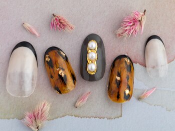 ソウ 難波店 nail salon Sou/ブラックレオパードnail