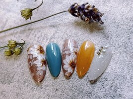 秋　お花ネイル