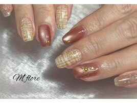 ツイード&リボンネイル