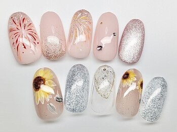 リノリコネイル 中村橋店(Rino Riko nail)の写真/新規ソフトジェルオフ無料◇季節感溢れるデザイン◎【夏‐collection‐6000円】