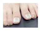 【foot】ホワイトシェルネイル