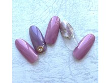 ミュナ(myuna)/ピンクパープルタイダイネイル