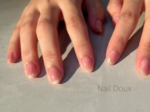 ネイル ドゥ 岡山駅前店(Nail Doux)/フレンチ×チークネイル