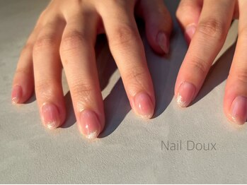 ネイル ドゥ 岡山駅前店(Nail Doux)/フレンチ×チークネイル