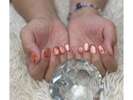 秋カラーマグネットネイル