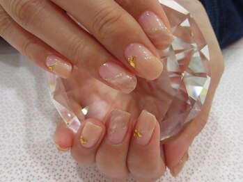ネイル サロン ピュア ホワイト(Nail Salon Pure White)/【Pure White】変形フレンチ