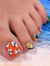 カラーズ 浜松店(colors)/ハイビスカス×ターコイズ♪