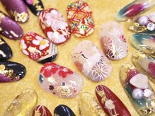 ラルネイル 大宮(Lull. nail)/＊和柄アート＊鶴＊成人式＊