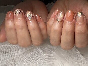 ノンノンネイル(Nonnon.nail)/オレンジニュアンス