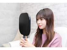 《施術3：仕上がりチェック》まつげの立ち上がり、仕上りイメージのご確認