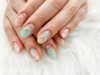 ディーネイル 京橋(D-nail)/矢野/春カラーフレンチ