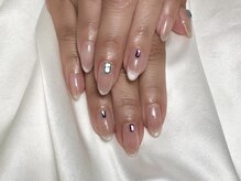ヒールネイル(heal nail)/マグネットfrench×stone