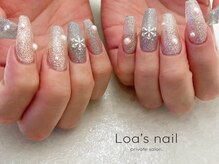 ロアズネイル(Loa's nail)/チップスカルプ+フラッシュラメ