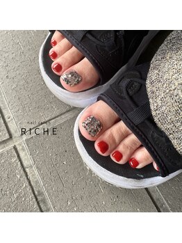 リッシュ(RICHE)/ホログラム×レッドネイル