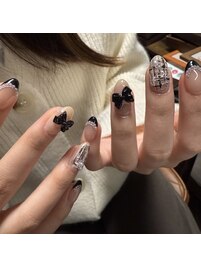 ツイードにリボン