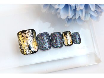 ツメトトノウ/ブラック☆ホイルネイル