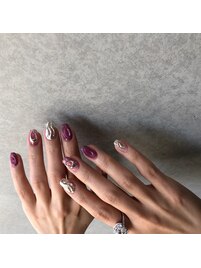 パープルニュアンスネイル♪