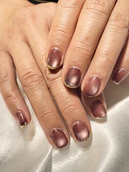 カルム 和(calme)の写真/【大人気！！】うる艶マグネットネイルやキラキラのフラッシュネイルで、指先キレイ！