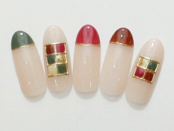 アンドルーチェ なんばパークス店(ANDRUCHE)/ラインアート/クリアネイル