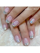 ニコリネイル(nikori nail)/オーロラガラスフレンチ
