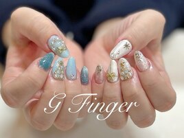 ライトブルー＆ホワイトXmas